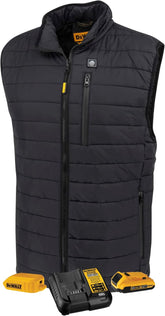 DEWALT DCHV095BD1 Cold Weather Men's Heated Puffer Vest Kit with Battery - Black, Size S
